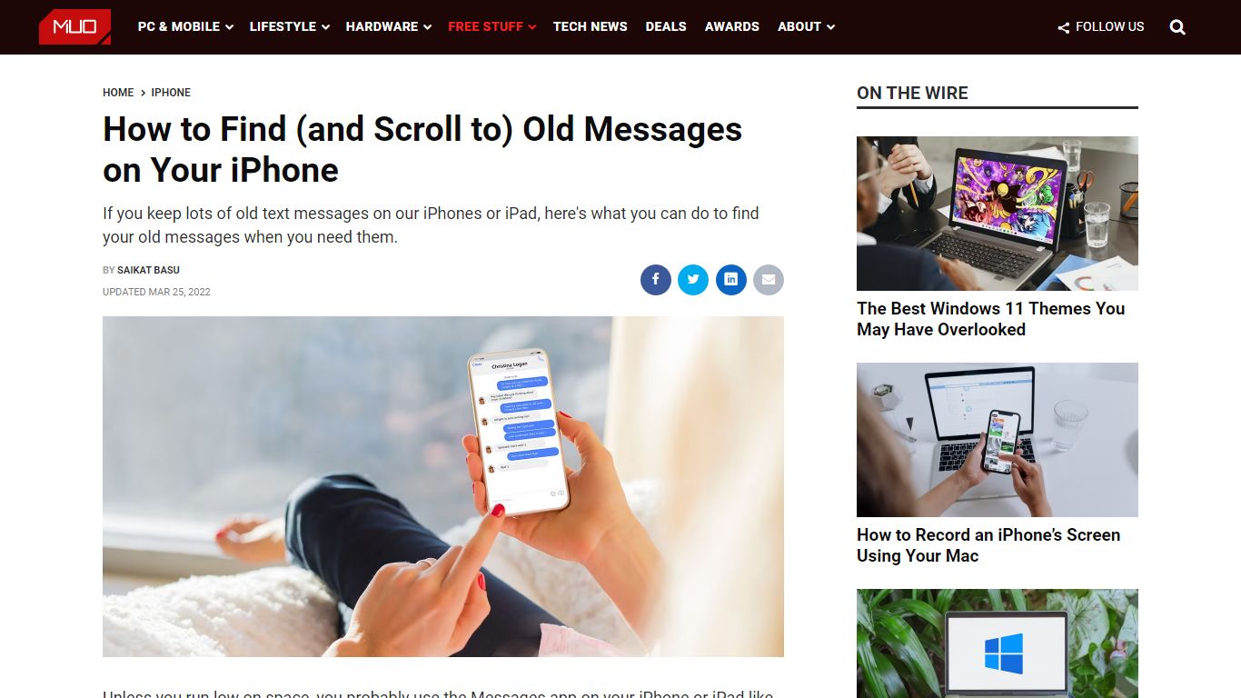 How to Find (and Scroll to) Old Messages on Your iPhone - MUO